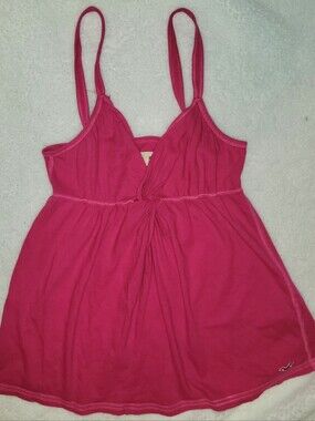 Vintage Hollister Top Sz S Babydoll Pink Y2K Twist Cami